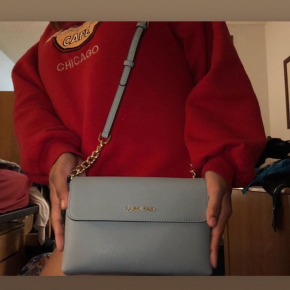 calvin klein light blue purse